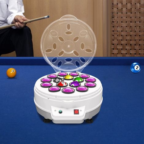 Nettoyeur automatique de boules de billard à 1000 tours/minute Nettoyeur électrique de boules de billard Machine de nettoyage entièrement automatique pour table de billard 16 boules (1/5)