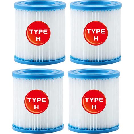 for Intex Swimming Pool Filter Cartridge Type H 29007 for Filter Pumps 28601, 28602 (4 PCS) (1/5)