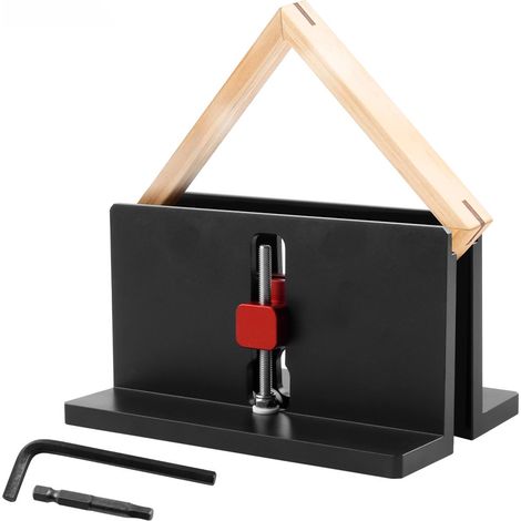 Serre-joints à angle droit pour le travail du bois (rouge et noir), rainurage des tenons à queue d'aronde, tenonnage de tiroirs de cadres, table de scie, machine à affleurer les chants