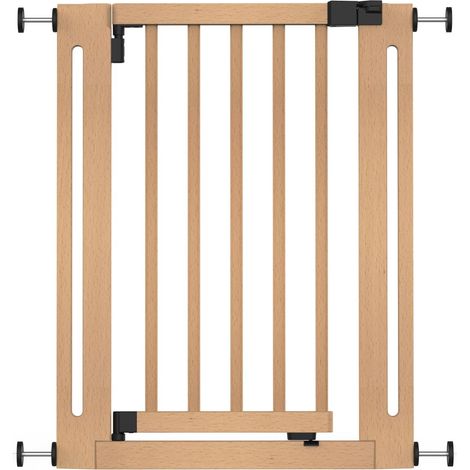 Safetots Wooden Elegance Gate, Natural, 63cm - 71cm, Pressure Fit Safety Gate, Baby Gate for Stairs and Doors, Easy Installation