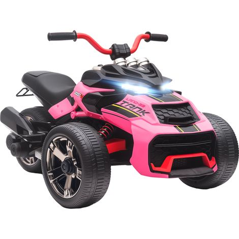AIYAPLAY 12V Kids Electric Ride On Car, Battery Powered Ride On ATV, Pink (1/5)