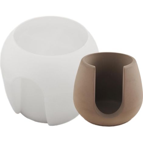 Moule en Silicone pour Jardinière en Béton Moule Anti-Adhésif - Formes Rondes En Silicone Pour Pots De Fleurs,Pour Bougeoirs, Plâtre, Artisanat, Fait Maison Et (1/5)
