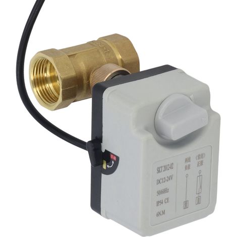 DN25 2-Wege-Kugelhahn aus Messing, normalerweise geschlossen, elektrisch, 1-Zoll-Rohrgewinde, DC 12–24 V (1/5)