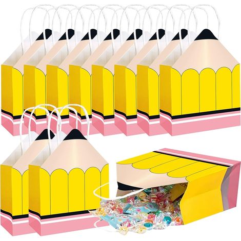 Sacs en papier forme de crayon pour la décoration classe (1/5)