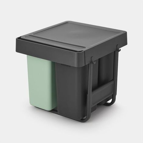 Pattumiera da Incasso Brabantia Sort & Go 10+10+20 Litri Grigio Scuro - 232541 (1/5)