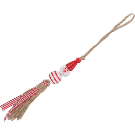 Weihnachtskugeln, hübsche, leuchtende Farben, Schneemann aus Massivholz, Holzperlen für Weihnachtsbaum, Tür, Schlafzimmer, Typ 3 (1/5)