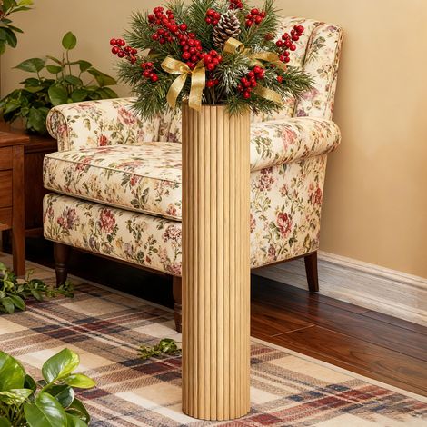 70cm Tall Wood Flower Vase Farmhouse / Rustic / Lodge / Rustic / Lodge Style Decor (1/5)