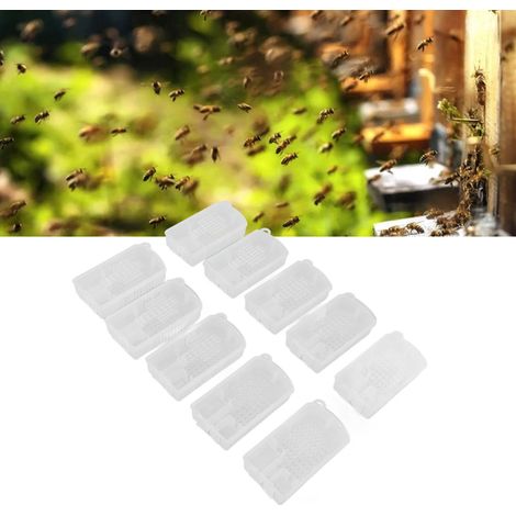Jaula para abejas – Jaula para reina, 10 unidades – Jaula multifuncional de plástico grande con base extensible (1/5)