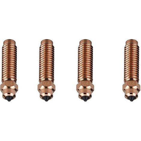 Set mit 4 Hotend-Düsen für Elegoo Centauri 3D-Drucker, aus Chrom, Zirkonium und Bimetallkupfer, 0,2/0,4/0,6/0,8 mm. (1/5)