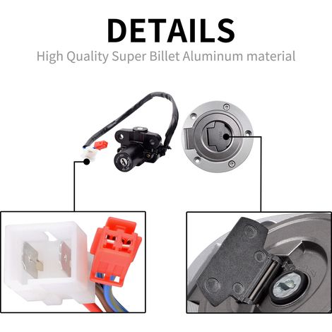 Yamaha YZF R1 04-2015 R6 06-2015 Ignition Switch Lock Set, Gas Cap and Key (1/4)