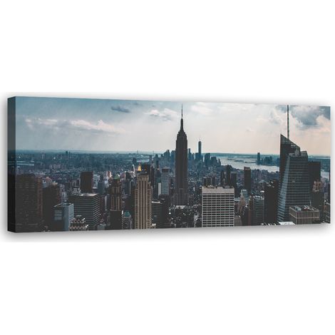 Tableau sur toile L'horizon de la ville de New York 90x30 (1/5)