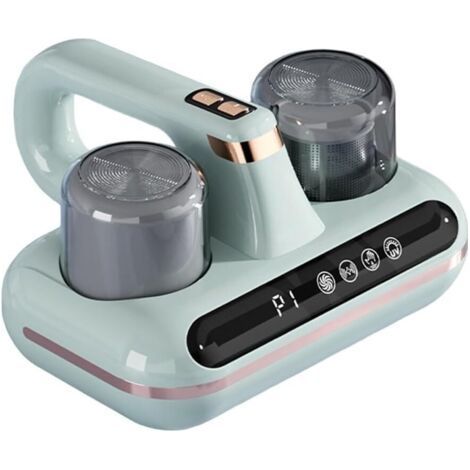1800MA Aspirateur Matelas, Aspirateur de Matelas sans Fil 4 en 1 avec Lumière UV et Écran LED, Aspirateur à Main Anti Acariens à Double Coupelle, à Ultrasons et à Forte Aspiration pour Lit (1/5)