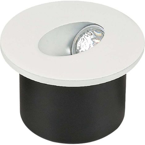 V-TAC Runde LED-Stufenleuchte, Einbaumontage, 3 W, Weiß, Warmweiß, IP20