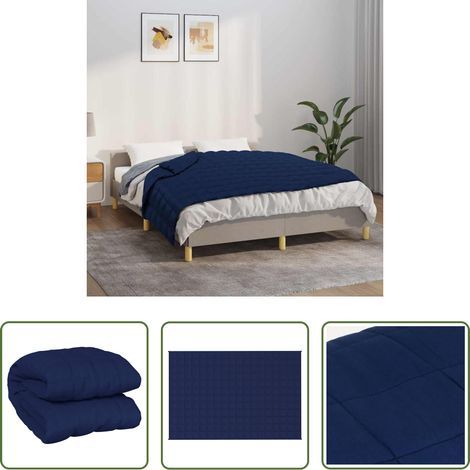 Schlafdecke - Gewichtsdecke Blau 120x180 cm 5 kg Stoff (1/5)