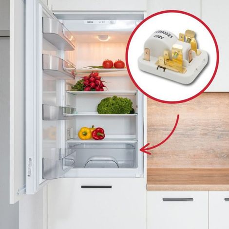 Relais Universel - Pour Compresseur Frigo - Compatible Avec Modèles BRANDT ARTHUR MARTIN SIDEX FAURE BOSCH - Référence SEM003205 Si Condensateur Présent - Unité (1/5)
