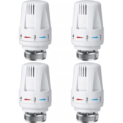 BEBUSINGOTO 4 Stück Thermostat-Heizkörperkopf, TRV M30 x 1,5, Thermostat-Heizkörperventil, Heizkörper (1/5)