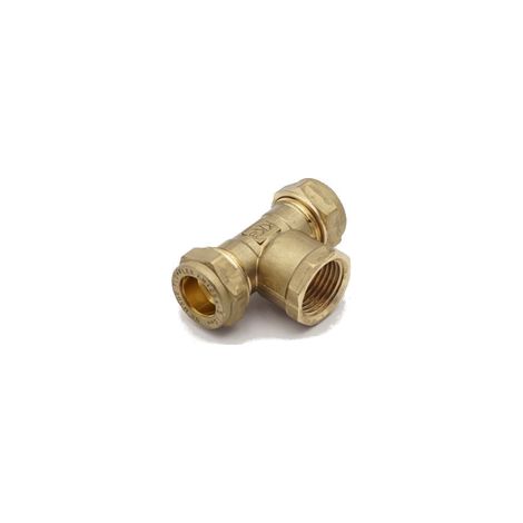 PrimaPlus Brass Compression Thread Centre Tee 15x15x1/2"Fi (1/3)