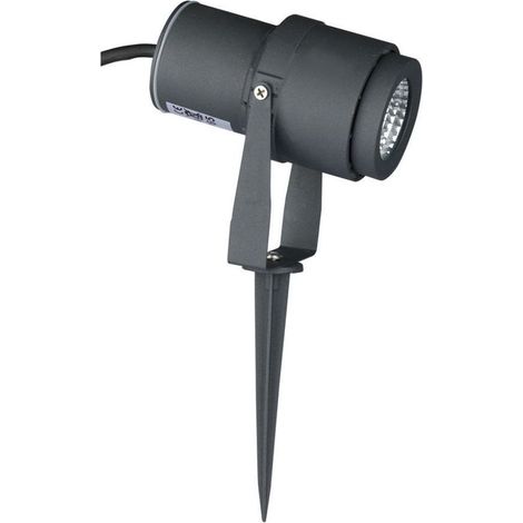 V-TAC 12W LED Gartenstrahler mit Erdspieß, Grau, Naturweiß, IP65