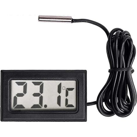 Thermomètre numérique LCD avec sonde de température, plage de mesure : -50 °C à +110 °C (1/5)