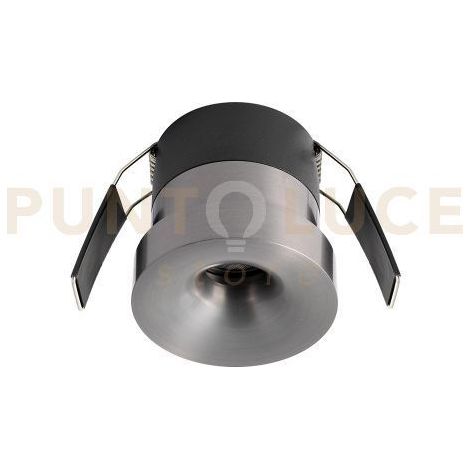 GFA1712 FARETTO DA INCASSO IN ALLUMINIO LED 3000K 787LM 12W D.6,2CM ARGENTO OPACO