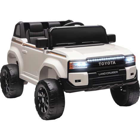 Auto Elettrica per Bambini TOYOTA Land Cruiser 12V con Telecomando, Età 3-6 Anni, Bianco
