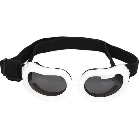 Lunettes de protection UV pour chiens avec monture souple et lanières réglables, anti-vent, adaptées aux chats et animaux blancs. (1/5)