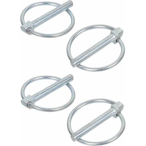 Cyclingcolors – Lot de 4 goupilles clips en acier zingué 4,5mm x 36mm – Fixation robuste pour tondeuses, tracteurs et motoculteurs (1/2)