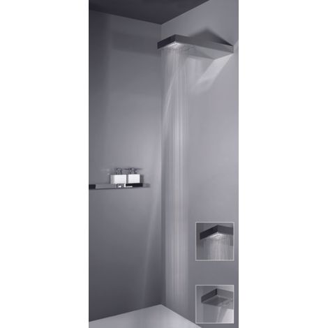 Gessi Segni, système de douche multifonction avec pluie/chute