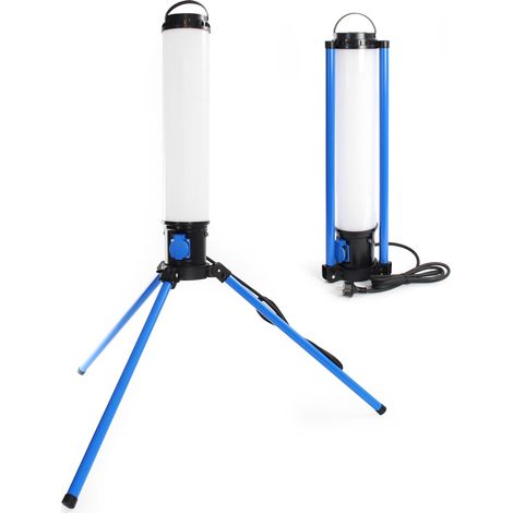 XPOtool Foco de trabajo columna luz LED exterior 100W 360° 10000 lúmenes obras enchufe poste lámpara (1/5)