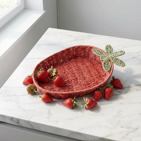 Woven Strawberry Storage Basket (1/4)