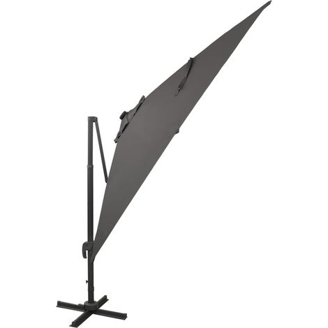 Maison Exclusive - Ampelschirm mit LED-Beleuchtung 300 cm Anthraz