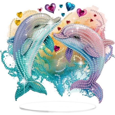 5D Diamant Malerei Delfin Tischdeko Set für Erwachsene & Kinder