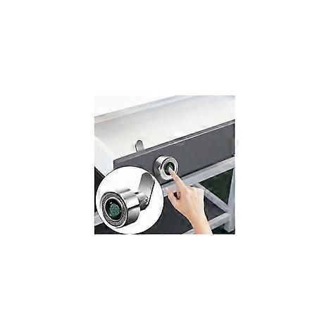 Serrure de meuble à empreinte digitale avec pêne dormant et verrou intelligent, rechargeable par USB, sans clé, pour tiroirs, tiroirs de bureau, armoires (20 mm) (1/4)