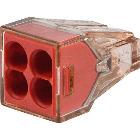 Accessoires de connexion Wago 773-604 32A 400V transparent rouge (1/2)