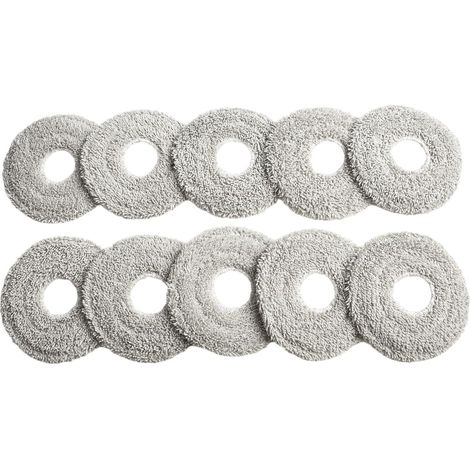 Pack of 10 replacement cloths for Conga Spin Revolution 11090 vacuum cleaner - Grey