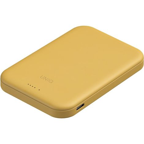 UNIQ Lyden Lexa Magnetische Powerbank 5000mAh PD USB-C MagSafe Gelb (1/3)