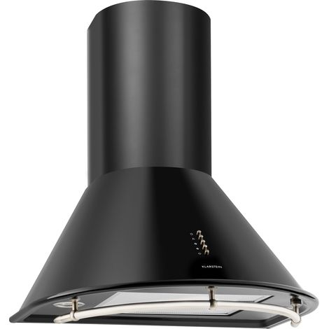 Klarstein – Hotte aspirante décorative 60cm – Débit 490 m³/h – Silencieuse 65 dB – Filtre à graisse aluminium – Éclairage LED intégré