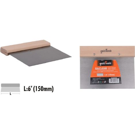 Kaela - Spatola Raschietto In Acciaio Impugnatura In Legno 6″ 150 Mm Ferramenta 90469 - (1/2)