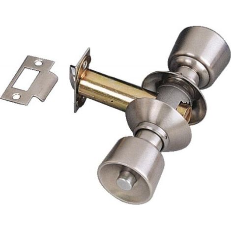 Serrure tubulaire bec de cane à condamnation V60 80mm Laiton Poli Bouton Tulipe - VACHETTE – 19070000