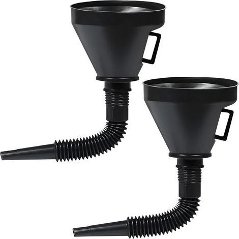 2 pièces Entonnoir Essence, Entonnoir à Huile Voiture, Plastique Entonnoir pour Carburant, pour Moteur de Voiture Avec Tuyau d'extension Flexible (1/4)