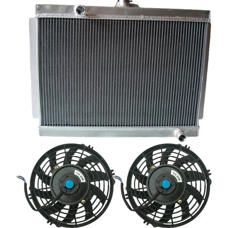 Radiador de aluminio para Nissan Datsun 280Z/280ZX, refrigeración un 30% mejorada, soldado con TIG para mayor durabilidad, ajuste perfecto para modelos clásicos. (1/5)