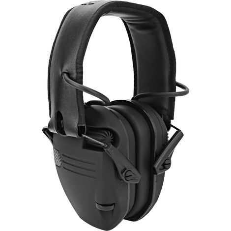 Casque antibruit pliable, protection auditive insonorisée pour le travail et la chasse (noir) (1/5)