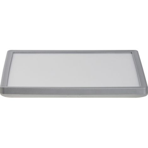 Lámpara LED cuadrada empotrada en el techo plafón con mando a distancia 30 cm plateado Tivora (1/5)