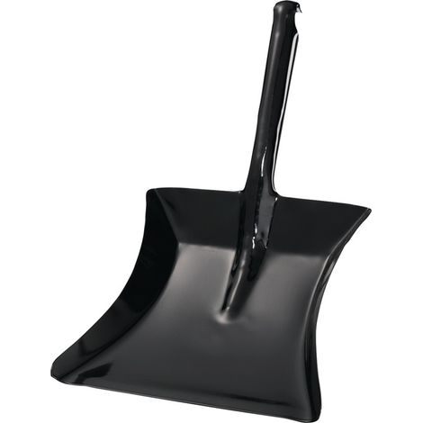 Pelle à poussière avec poignée en douille métal laqué noir Lame L230xl.260 mm