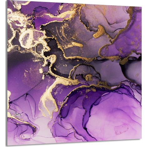 Panneau de verre pour cuisine 60x65 violet (1/5)