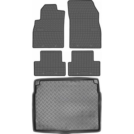 Juego de alfombrillas de goma para coche y maletero para Opel Astra IV J Hatchback (2009-2015).