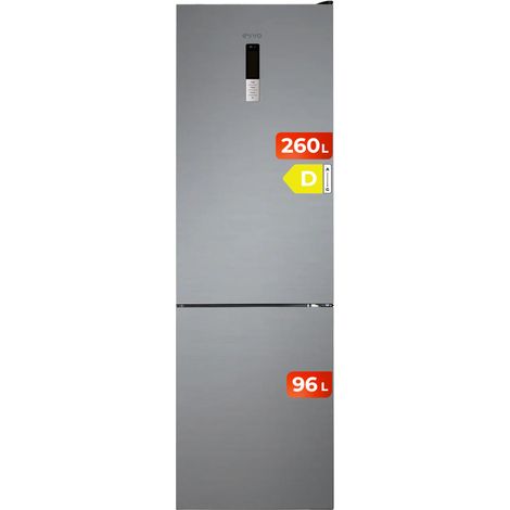 Frigorífico Combi EVVO F60, 257 l + 94 l, Inox, Total No Frost