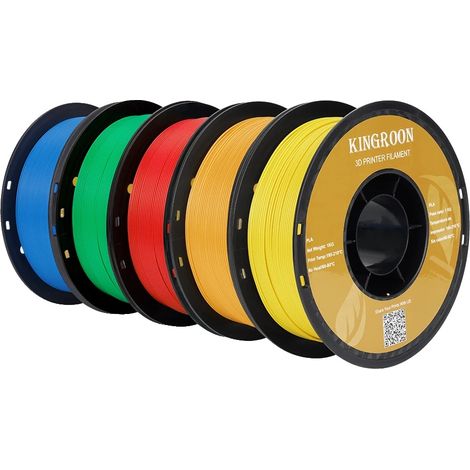 Filamento per stampa 3D, materiale PLA, diametro 1,75 mm, set PLA da 5 kg B (1/2)