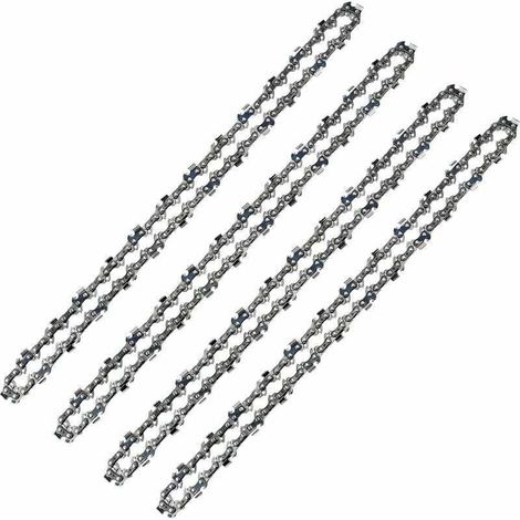 Kettensägenkette 52 Glieder, Teilung 3/8 LP, Stärke 050 (1,3 mm) mit geringem Rückschlag, Satz mit 4 Kettensägenketten 52 Mitnehmer für 14 (35 cm) Kettenführung