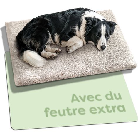 Couverture Auto-Chauffante Chien 90x60 cm Gris – Grand Coussin Doux (1/5)